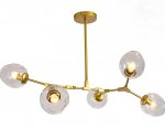Люстра НИССА золото (прозрачные плафоны) w108*80 h45/65 E27 5*40W Kink light 07512-5,33(21)