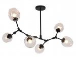 Люстра НИССА черная (прозрачные плафоны) w115*80 h45/65 E27 6*40W Kink light 07512-6,19(21)