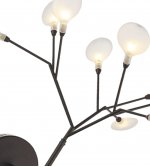 Kink Light 07521-9,19(21) Настенный светильник Ветта черный (прозрачные плафоны) d42 h38 G4 9*2W (Led лампы в комплекте, 4000K)