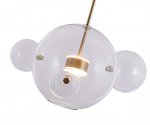 Kink Light 07545-4,21(36) Подвес Галла прозрачный (цвет корпуса латунь) w40*45 h200 Led 14W (3000К)