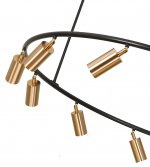 07615-12 Люстра Кайко черный/бронза d120 h68 GU10 12*5W Kink light