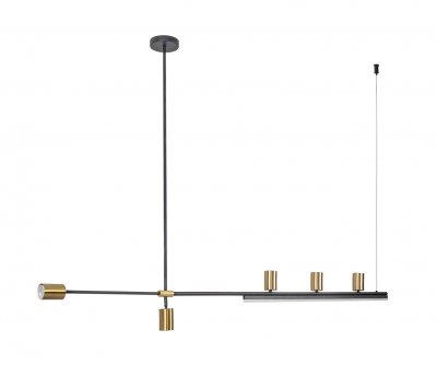 Kink Light 07618-120,36 Люстра Рия латунь L120 h116/86/46 GU10 5*5W+Led 12W (3000K) (лампы в комплекте)