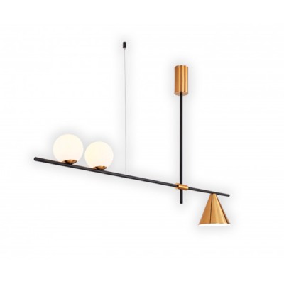 07620A-2+1,33 Люстра Пулл бронза L108 h70 G4 2*5W+E27 1*40W (G4 лампы в комплекте) Kink light