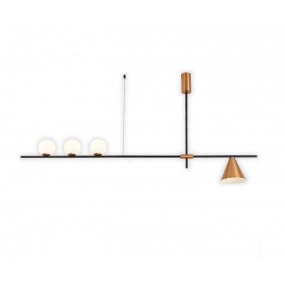 07620A-3+1,33 Люстра Пулл бронза L140 h70 G4 3*5W+E27 1*40W (G4 лампы в комплекте) Kink light