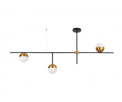 07636-3,20 Люстра Навия черный/бронза w140*20 h65 G9 3*5W (Led) Kink light