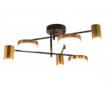 Kink Light 07645-6D,19(20) Люстра диммируемая Рапис черный/бронза w66*63 Led 3*12W+3*16W (3000-6000K) с пультом ДУ