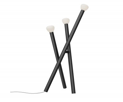 Kink Light 07722-F,19 Торшер Риволи черный d70 h153 G9 3*5W