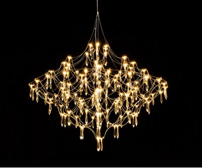 Kink Light 07881-80,33(21) Люстра диммируемая Галанта золото d80 h215 Led 66*0,5W (3000-6000K) с пультом ДУ