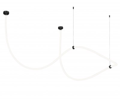 Kink Light 08031K-400,19(3000-6000K) Подвес диммируемый Венди черный L400 d2,2 Led 96w (3000-6000K) с пультом ДУ