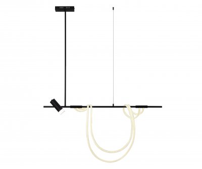 Kink Light 08039K-120A,19 Подвес диммируемый Кайли черный L120 h120 Led 40W+GU10 1*10W (4000K) с пультом ДУ