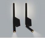 Kink Light 08079,19 Настенный светильник Прани черный w10*2,5 h44,5 Led 3W+5W (3000K)