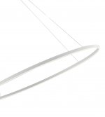 08218,01A(4000K) Подвес Тор белый d150 h120 Led 96W (4000K) диммируемый с пультом ДУ , 2 типа крепления Kink light