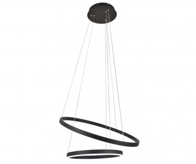 Подвесной светильник ТОР черный d60+40 h110 Led 60W (4000K) с пультом ДУ Kink light 08219,19A(4000K)