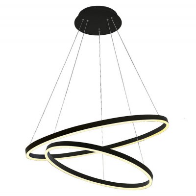 Подвесной светильник ТОР черный d80+60 h110 Led 86W (4000K) Kink light 08220,19(4000K)