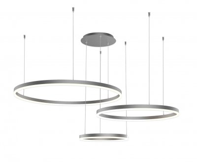 Kink Light 08223,12PA(4000K) Подвес диммируемый Тор матовый никель w133.5*95(d80+60+40) h150 Led 110w (4000k) с пультом ДУ