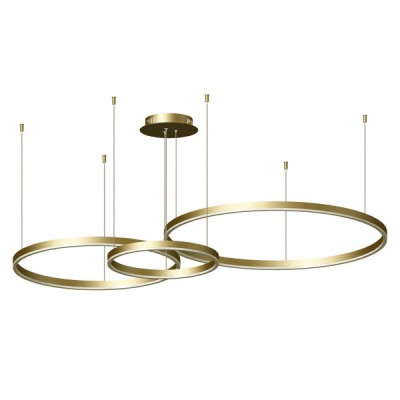 08223,33P(4000K) Подвес Тор матовое золото w133.5*95(d80+60+40) h150 Led 110W (4000k) диммируемый, с пультом ДУ Kink light