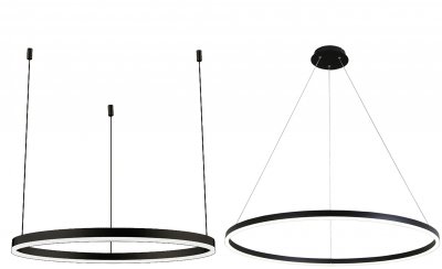 08228,19A(4000K) Подвес Тор черный d100 h150 Led 56W (4000K) 2 типа крепления Kink light