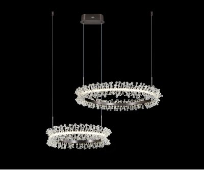 Kink Light 08245,12PA Подвес диммируемый Лаура матовый никель w90*60 (d40+60) h150 Led 60W (4000K) с пультом ДУ