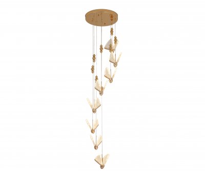 08444-8A,33 Подвес Баттерфляй золото d40 h250 Led 8*6W (3000K) Kink light