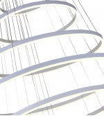 Подвесной светильник ТОР белый h240 d40+60+80+100+80+60+40 Led 284W (4000K) с пультом ДУ Kink light 08537,01(4000K)