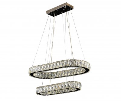 08556(3000-6000К) Подвес Эллипс-Кристалл хром d60 h120 Led 56W (3000-6000K) с пультом ДУ Kink light