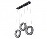 08616(3000-6000K) Подвес Тор-Кристалл хром w67*10 h120 Led 126W (3000-6000K) с пультом ДУ. d кольца 29 см ,внутренний d19см Kink light