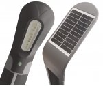 Kink Light 09200-F,16(07) Светильник уличный Линден серый с солнечной батареей w10*24 h80 Led 10W (3000K) Декоративная подсветка зеленая. С пультом ДУ