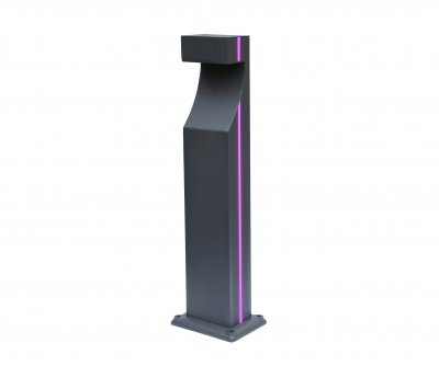 Kink Light 09205-F(220V),16(10) Светильник уличный Келси серый 220V w13*8,5 h80 Led 6W (4000K) Декоративная подсветка розовая.