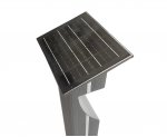 Kink Light 09205-F,16(05) Светильник уличный Келси серый с солнечной батареей w13*8,5 h80 Led 6W (4000K) Декоративная подсветка синяя. С пультом ДУ