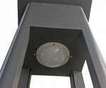 Kink Light 09206-F,16(07) Светильник уличный серый Рентай с солнечной батареей w20*20 h80 Led 8W (4000K) Декоративная подсветка зеленая. С пультом ДУ
