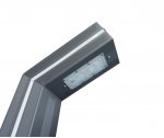 Kink Light 09207-F(220V),16(05) Светильник уличный Такоми серый 220V w15*7,5 h80 Led 10W (4000K) Декоративная подсветка синяя.