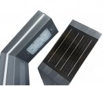 Kink Light 09207-F,16(10) Светильник уличный Такоми серый с солнечной батареей w15*7,5 h80 Led 6W (4000K) Декоративная подсветка розовая. С пультом ДУ