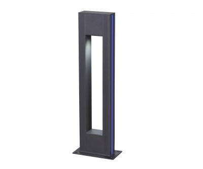 Kink Light 09208-F(220V),16(05) Светильник уличный Грайни серый 220V w18*8 h80 Led 5W (4000K) Декоративная подсветка синяя.