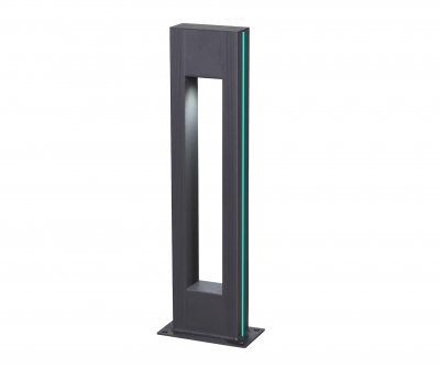 Kink Light 09208-F(220V),16(07) Светильник уличный Грайни серый 220V w18*8 h80 Led 5W (4000K) Декоративная подсветка зеленая.