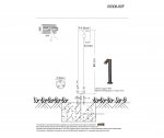 Kink Light 09308-80F,19 Светильник уличный Золли черный w14,9*6,4 основание d12 h80 Led 12W (3000K)