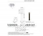 Kink Light 09314-60F,19 Светильник уличный Глари черный w11*11 основание d12 h60 E27 1*60w