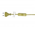Шнур с переключателем бронза (2м)(10шт в упаковке) 230V AC 50Hz (max 2A) Kink light A2300,20
