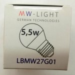 Лампочка диодная E27 5,5Вт Mw light LBMW27G01