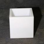 Кашпо-куб белый 220В PIAZZA 300х300х300 мм