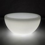 Кашпо-полусфера белый 220В GARDA диаметр 500 мм