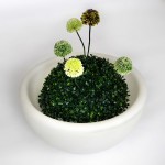 Кашпо-полусфера белый 220В GARDA диаметр 500 мм