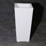 Кашпо-конус белый 220В QUADRUM 400х400х900 мм