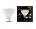 Лампа Gauss MR16 7W 600lm 3000K GU5.3 LED 1/10/100