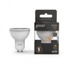 Лампа Gauss MR16 5W 500lm 3000K GU10 диммируемая LED 1/10/100