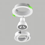 011610 Светильник SINGO BASE Round X1 MR16/GU10 БЕЛЫЙ