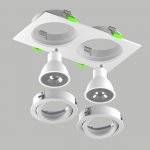 011616 Светильник SINGO BASE Quad X2 MR16/GU10 БЕЛЫЙ