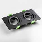 011626 Светильник SINGO BASE Quad X2 MR16/GU10 ЧЕРНЫЙ