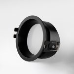 012907 Рамка (светильник) PVC д/LED-модулей 941хх и LED-ламп D50мм PIANO ROUND ЧЕРНЫЙ IP65