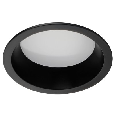 012907 Рамка (светильник) PVC д/LED-модулей 941хх и LED-ламп D50мм PIANO ROUND ЧЕРНЫЙ IP65