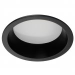 012907 Рамка (светильник) PVC д/LED-модулей 941хх и LED-ламп D50мм PIANO ROUND ЧЕРНЫЙ IP65